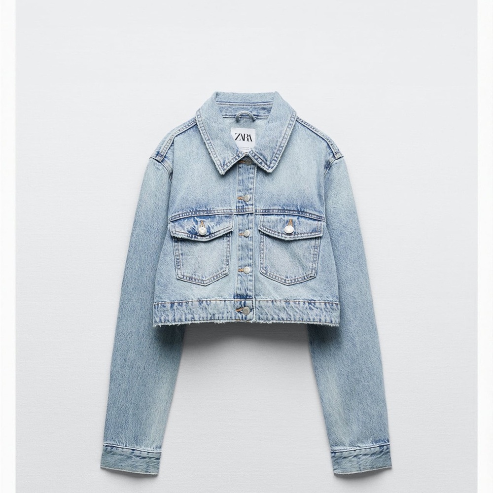 Zara- Denim Crop Top Jean jacket